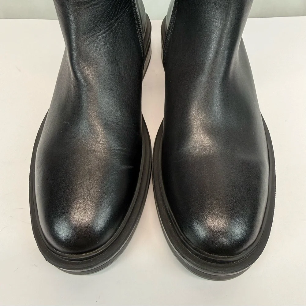 New La Canadienne Leather Knee High Boot Black Sz 9.5